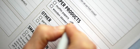 Photo of shopping list