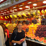 That's me in front of a bunch of delicious fruit.