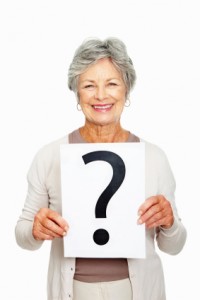 middle aged woman with a question