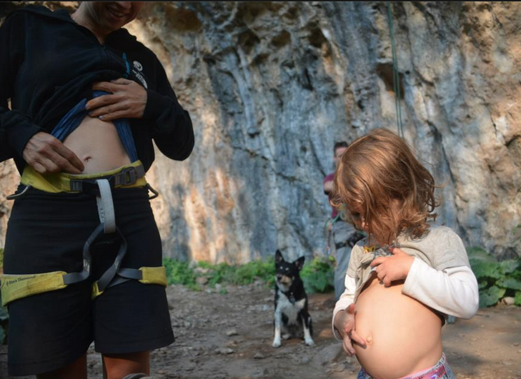 belly button examinations at the crag